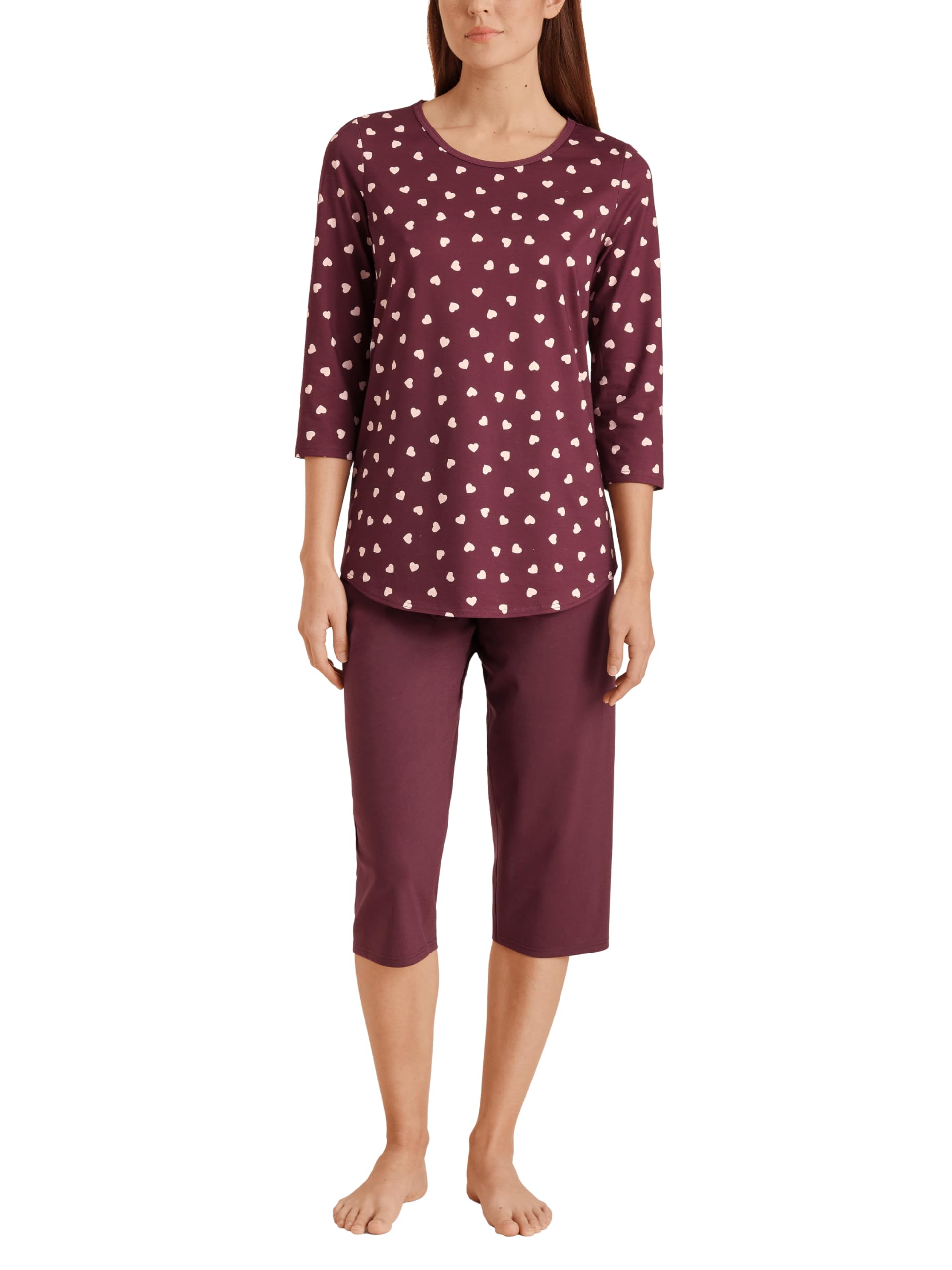 calida-lovely-nights-pyjamaset-damen-3-4-english-red image 5