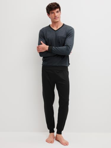 calida-relax-streamline-pyjamaset-herren-mit-b-ndchen image 6