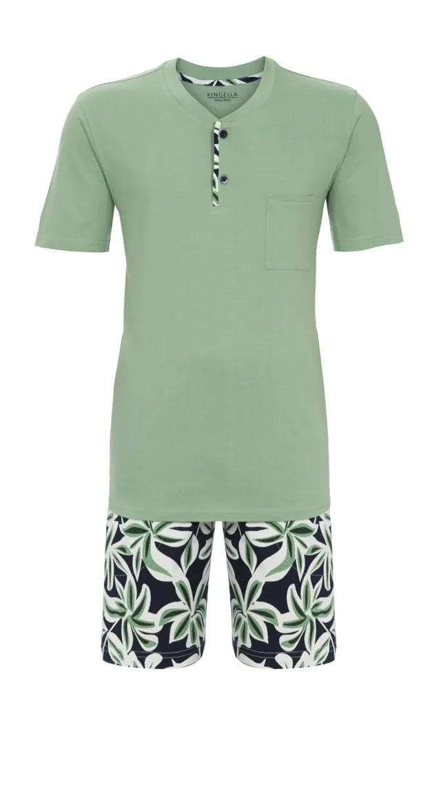 ringella-women-men-herren-shorty-pyjama-basilikum-gr-48-baumwolle image 1