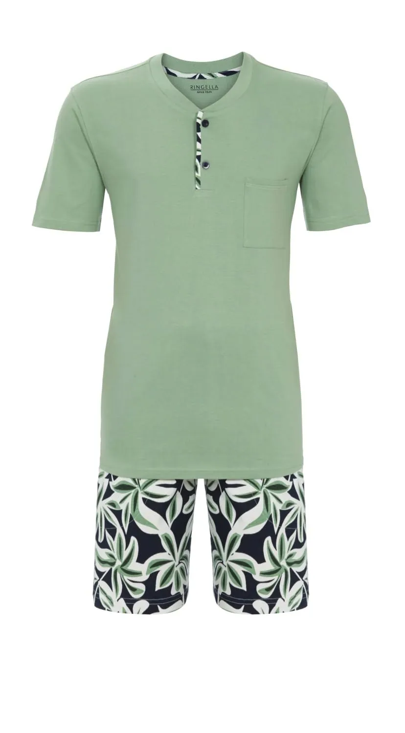 ringella-women-men-herren-shorty-pyjama-basilikum-gr-48-baumwolle image 1