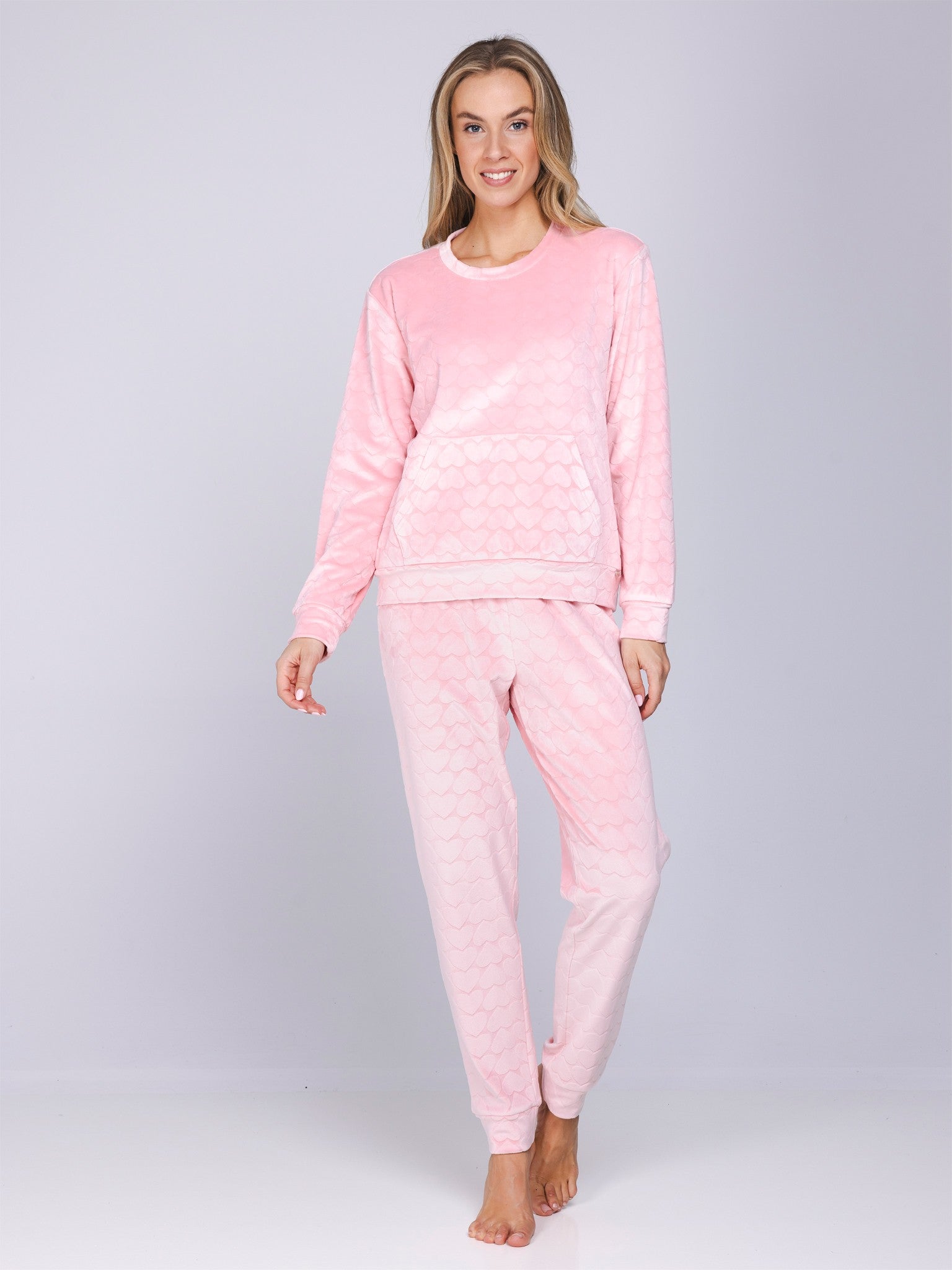 myrebelle-endless-love-hausanzug-rosa-velours-fleece image 3