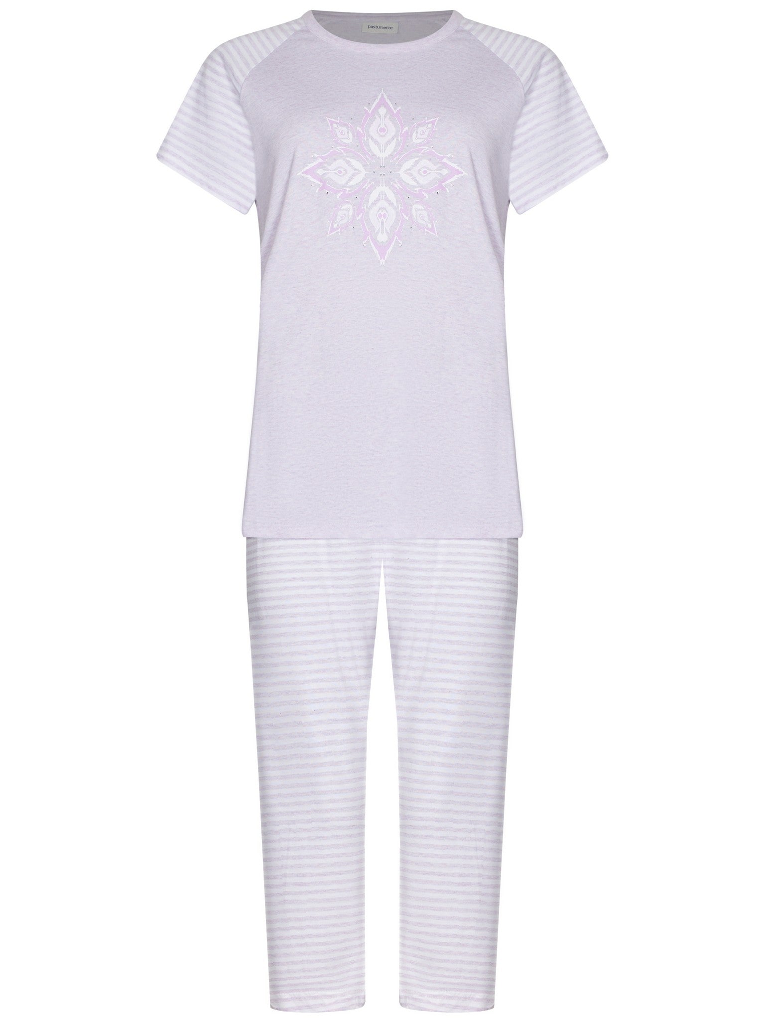 pastunette-purple-haze-pyjama-lila-3-4-hose-baumwolle image 1