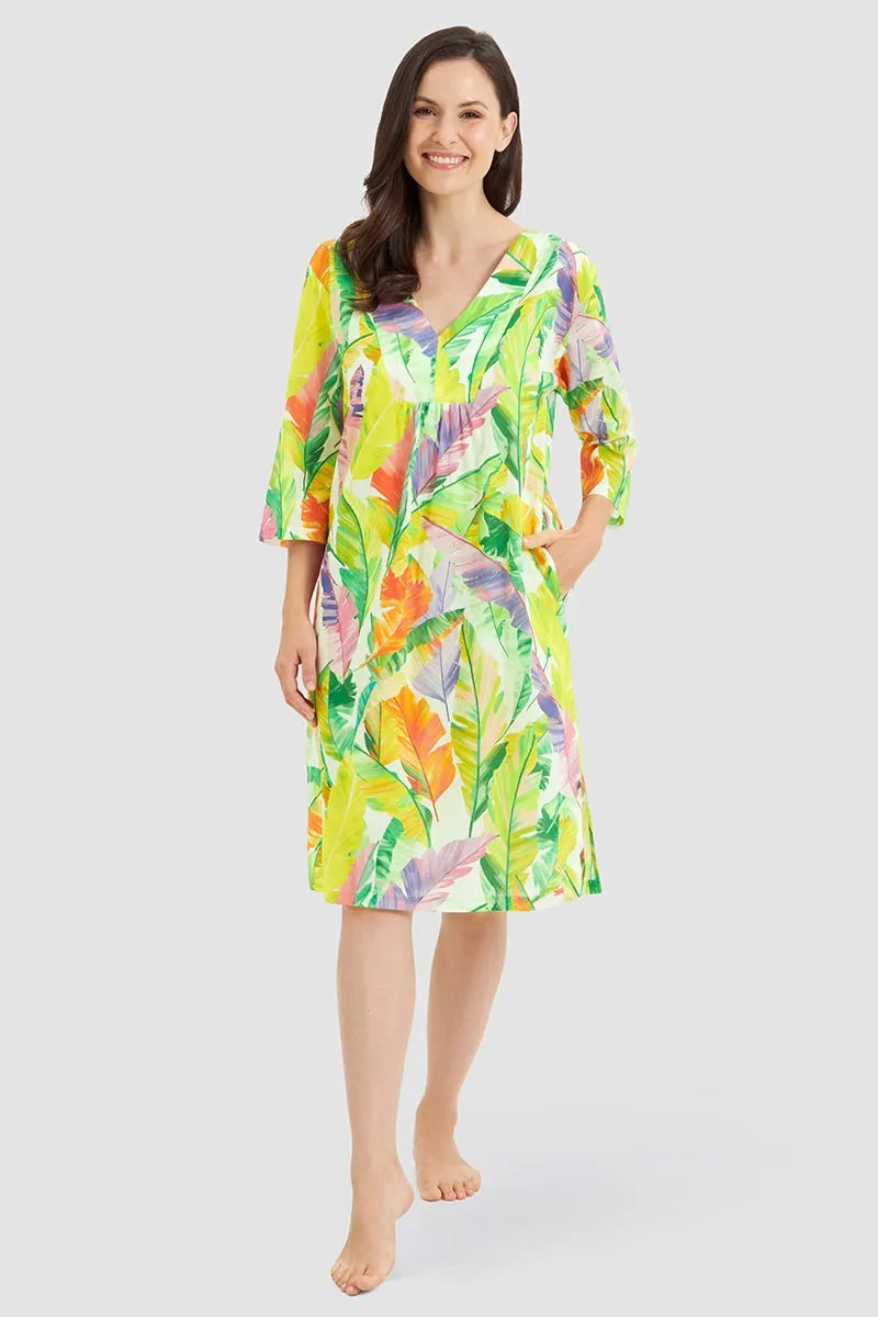 r-sch-be-happy-strandkleid-knielang-gr-n-baumwolle-v-ausschnitt image 1