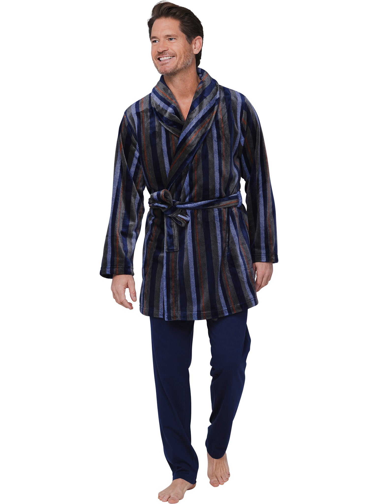 pastunette-adventure-bademantel-damen-dunkelblau-flanell-fleece image 2