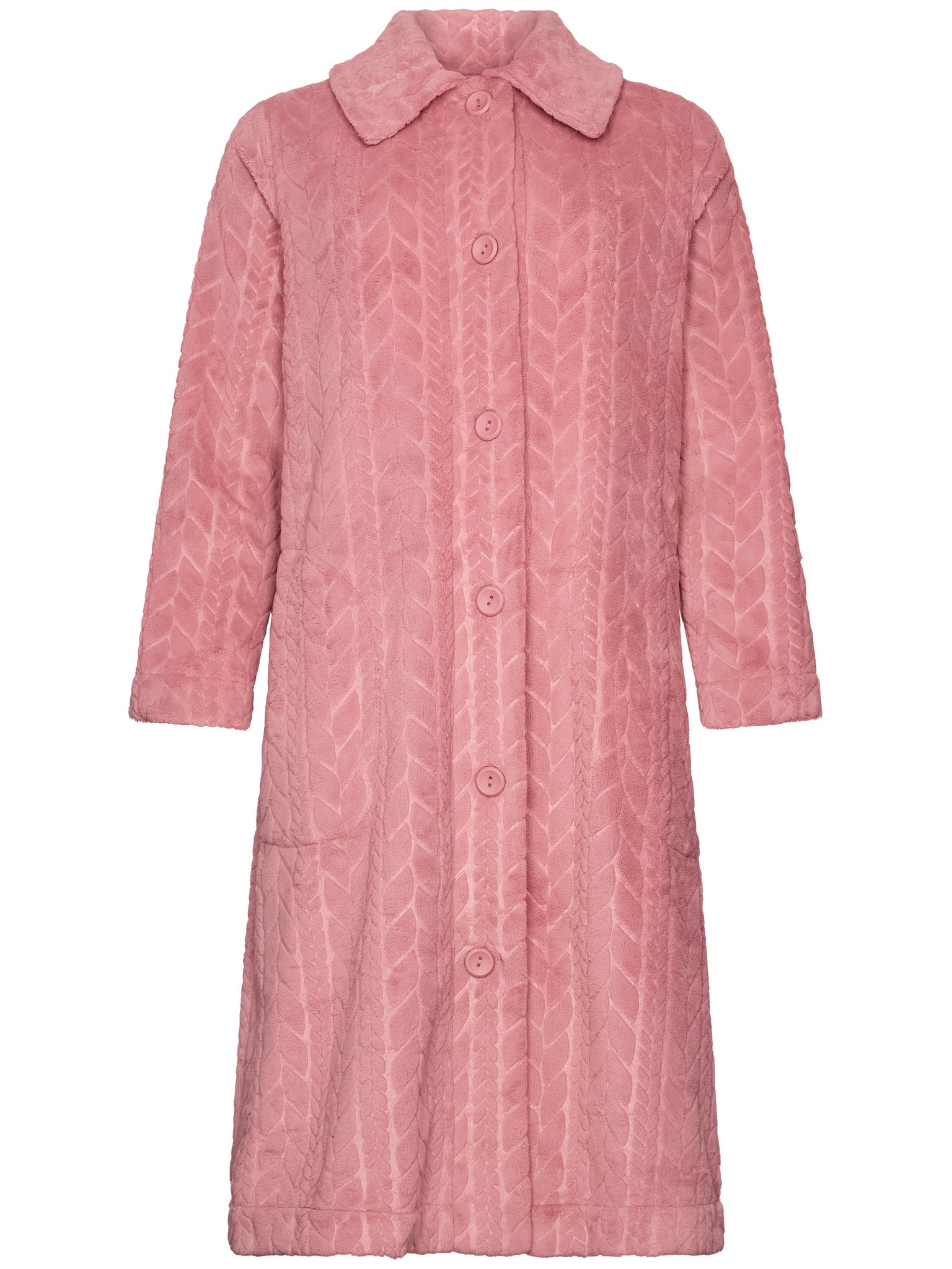 pastunette-rose-stream-bademantel-rosa-fleece-mit-taschen image 1