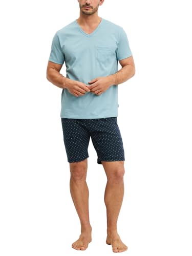 calida-relax-imprint-pyjama-herren-kurz-gr-50-baumwolle image 5