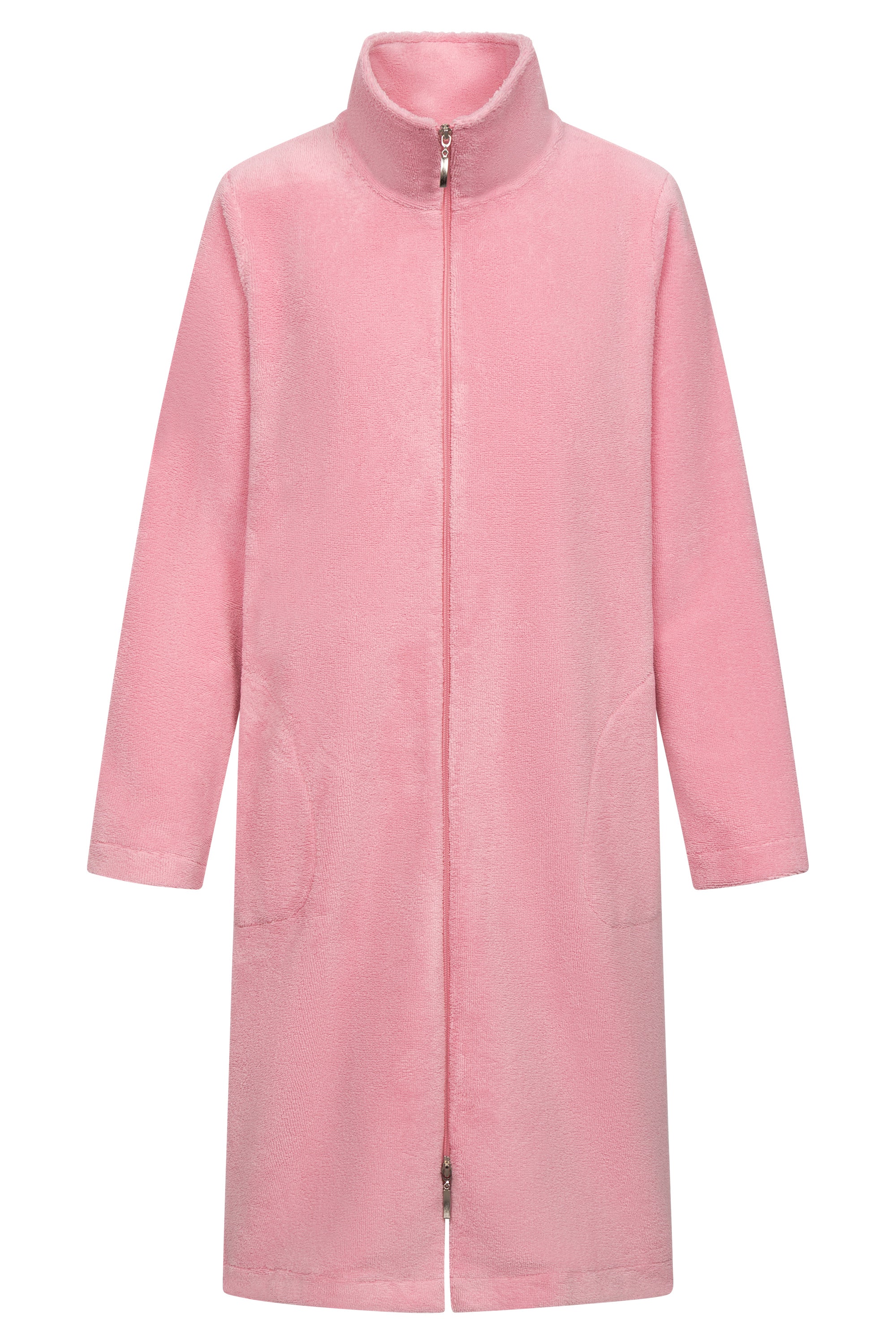 r-sch-be-happy-morgenmantel-midi-pink-stehkragen-reissverschluss image 2
