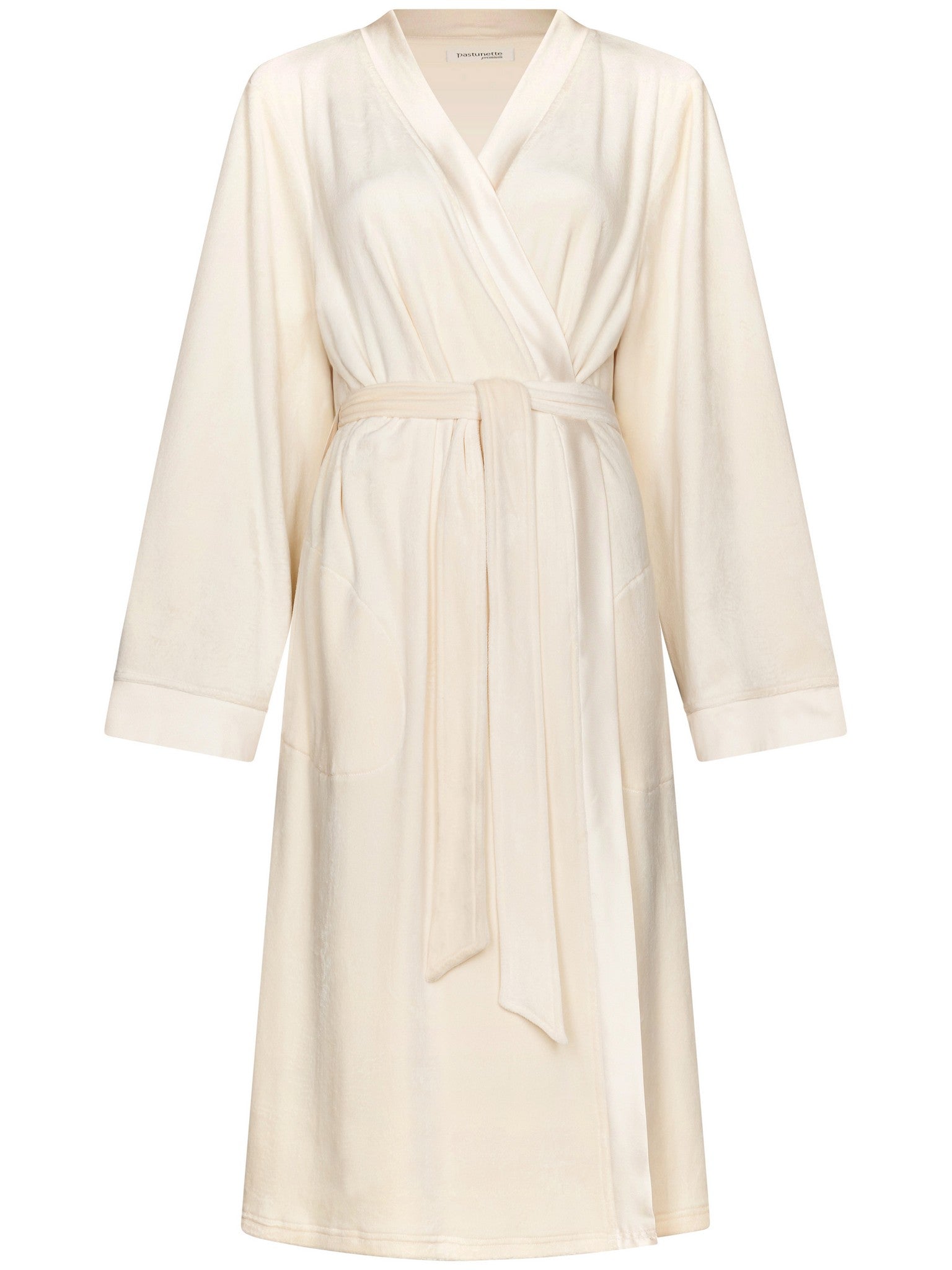 pastunette-premium-kimono-velours-beige-mit-bindeg-rtel image 1