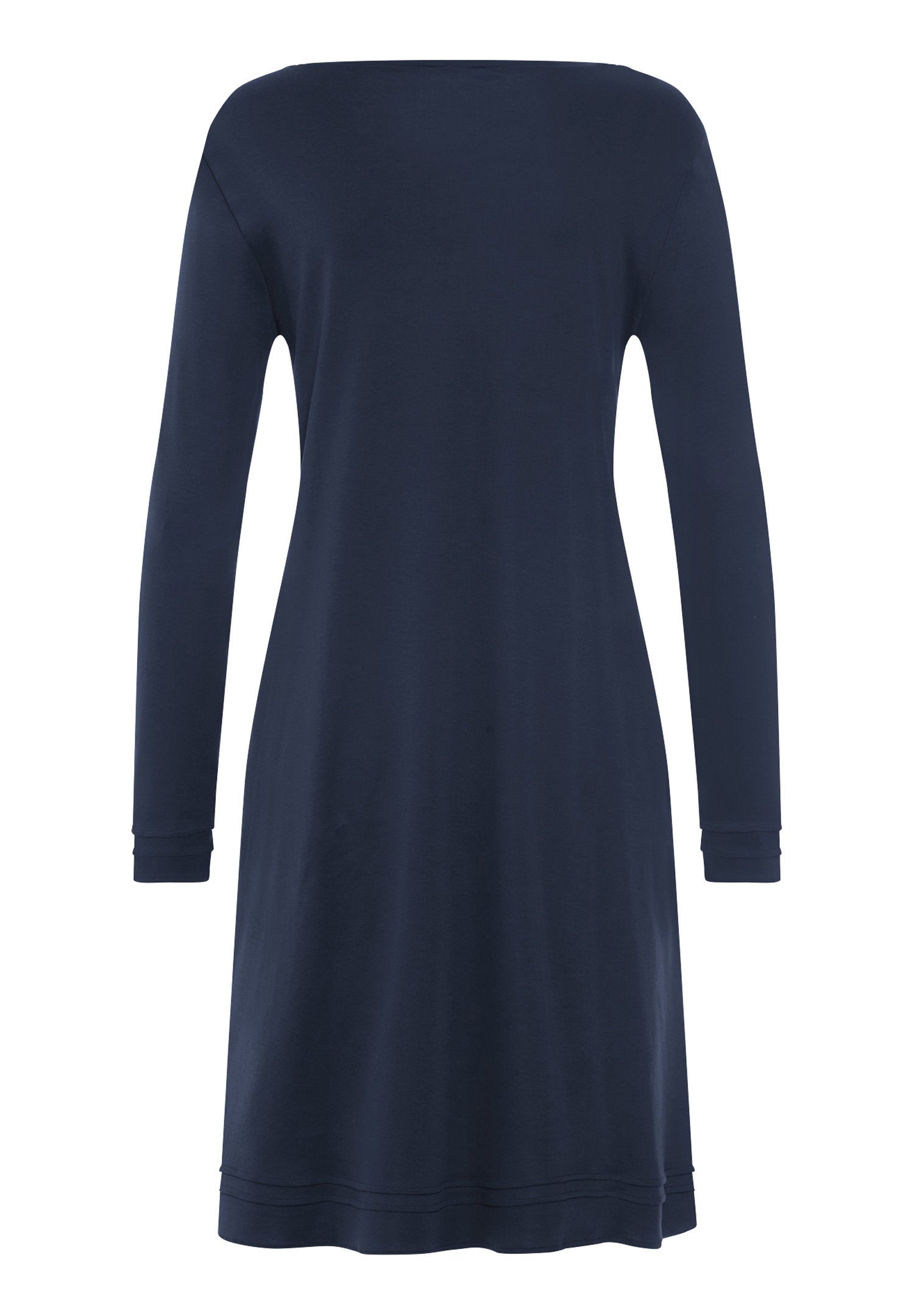 hanro-pilar-nachthemd-100cm-deep-navy-damen-baumwolle image 3