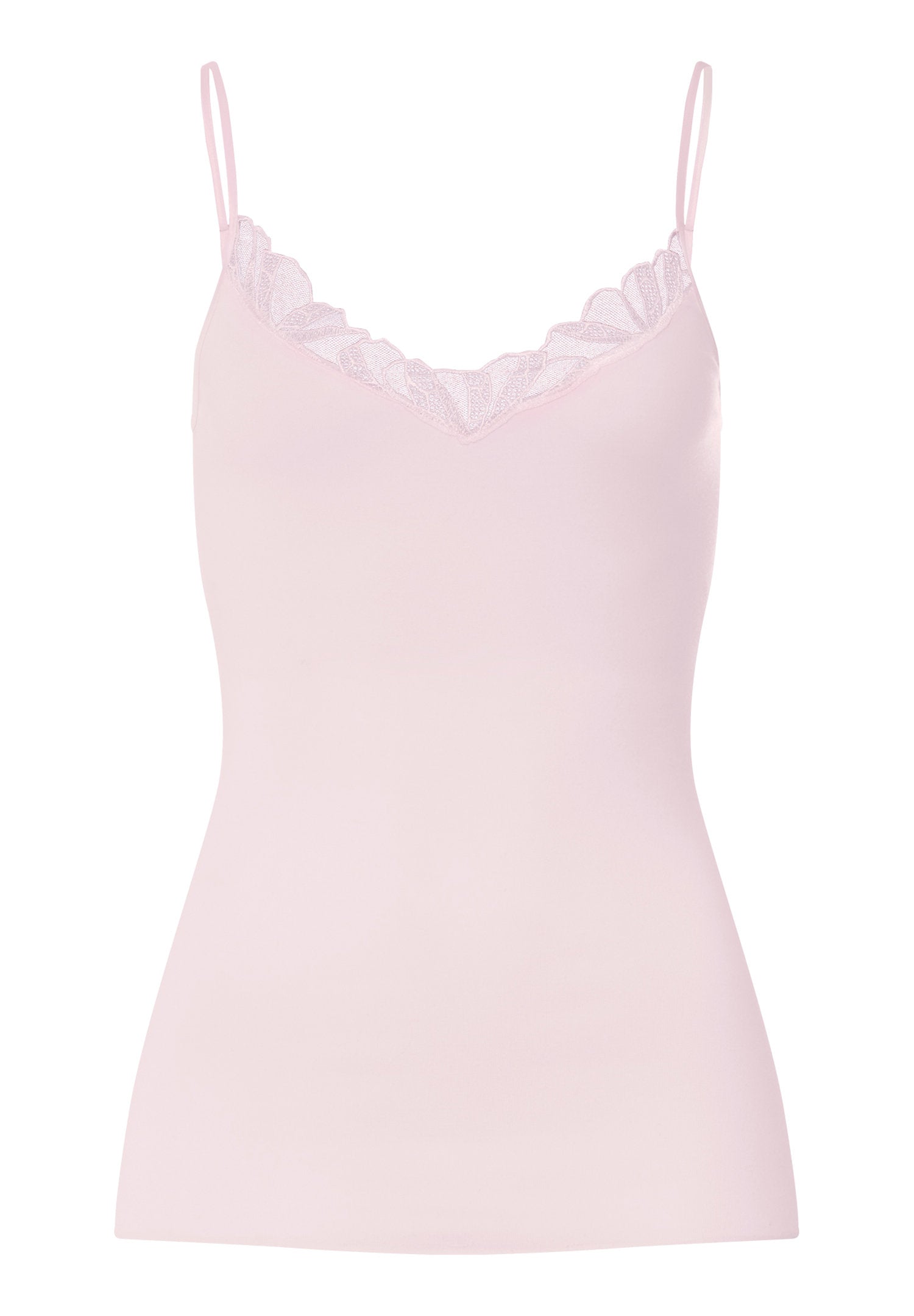 hanro-rosaria-spaghetti-top-damen-rose-bath-baumwoll-top-mit-stickerei image 1