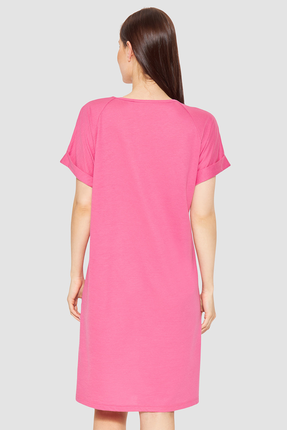 r-sch-be-happy-nachthemd-knielang-pink-kurzarm-taschen image 3