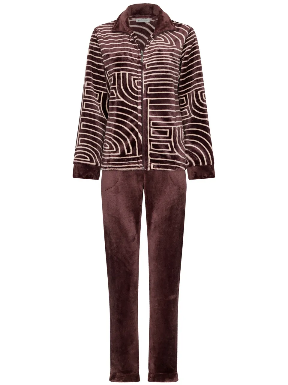 pastunette-premium-lunar-lines-hausanzug-lila-fleece image 1