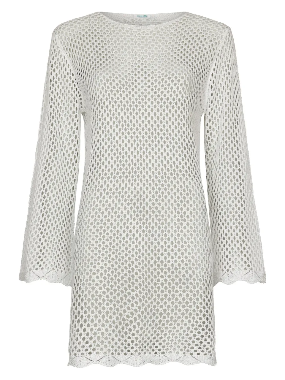 myrebelle-sunveil-cover-up-strandtunika-off-white-lochstrick image 1