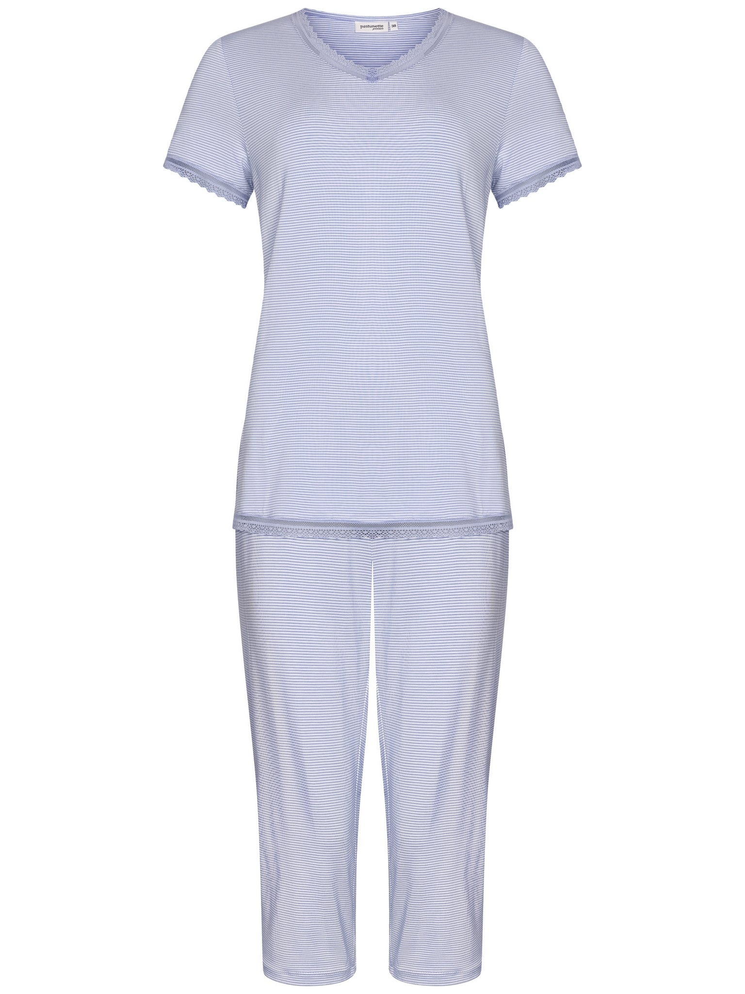 pastunette-premium-soft-sketches-pyjama-blau image 1
