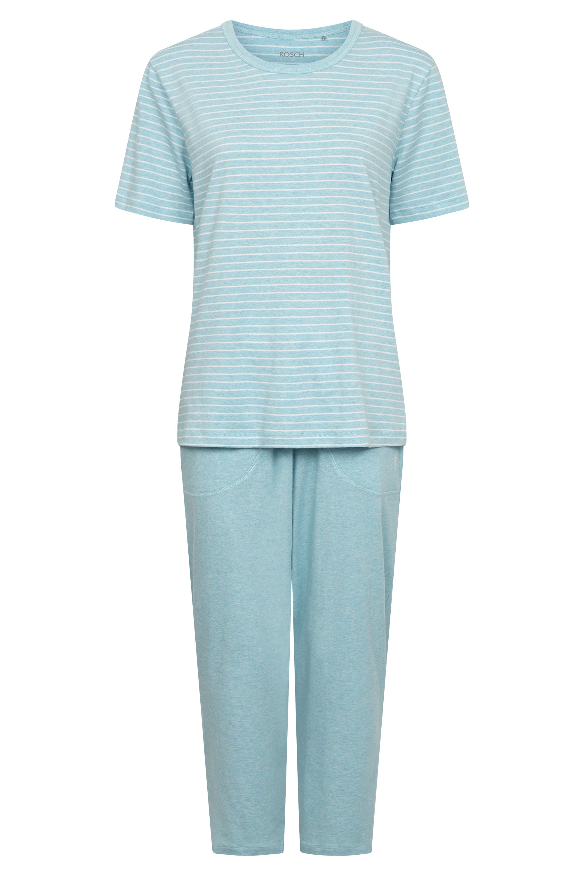 r-sch-be-happy-pyjama-7-8-streifen-t-rkis-schlafanzug-modal image 2