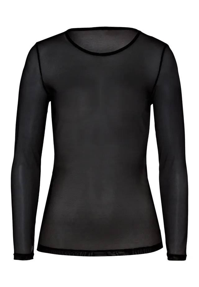 hanro-smooth-illusion-langarmshirt-schwarz-t-ll-transparent image 1