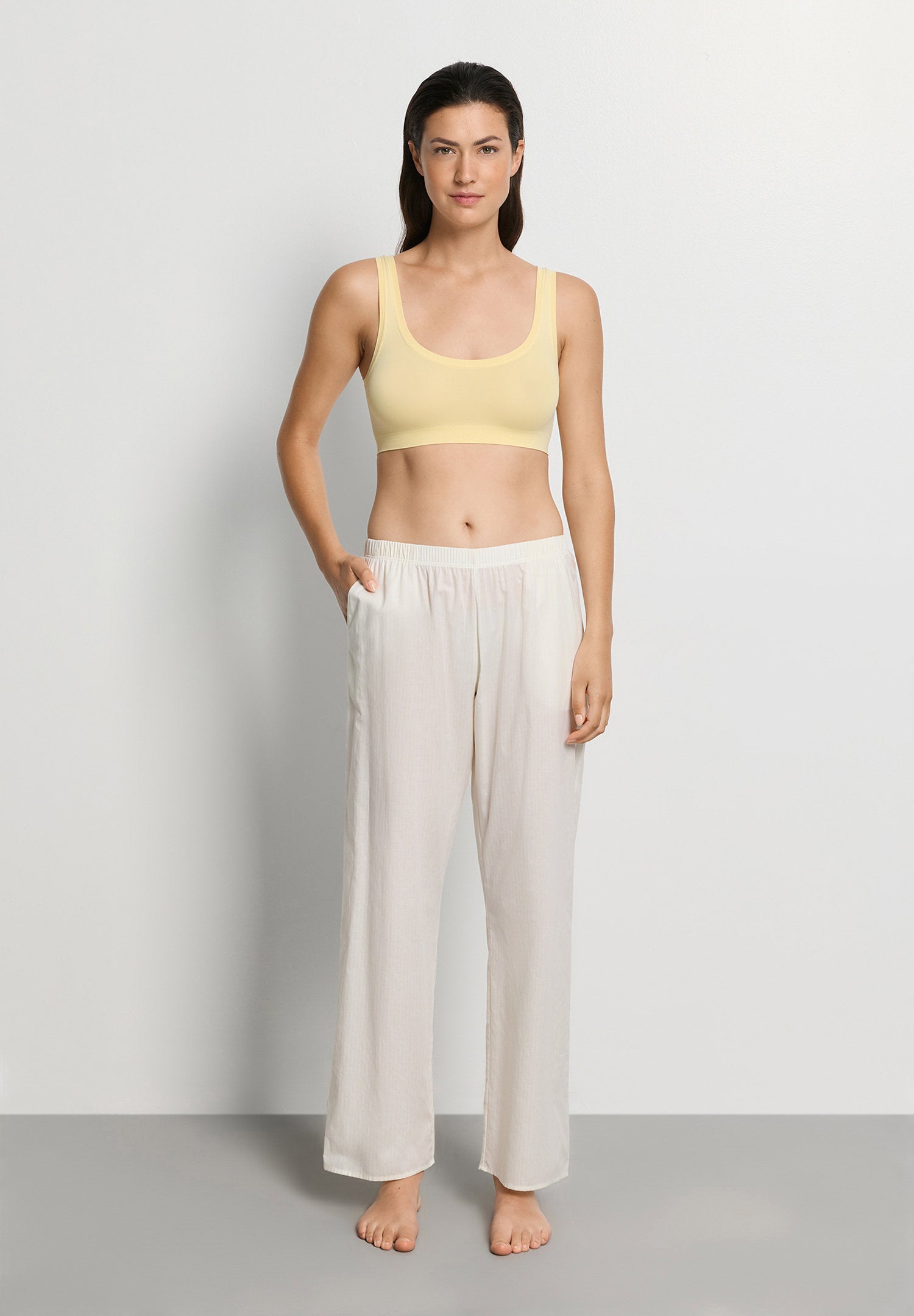 hanro-sleep-lounge-pyjamahose-jolly-citrus-baumwolle image 5