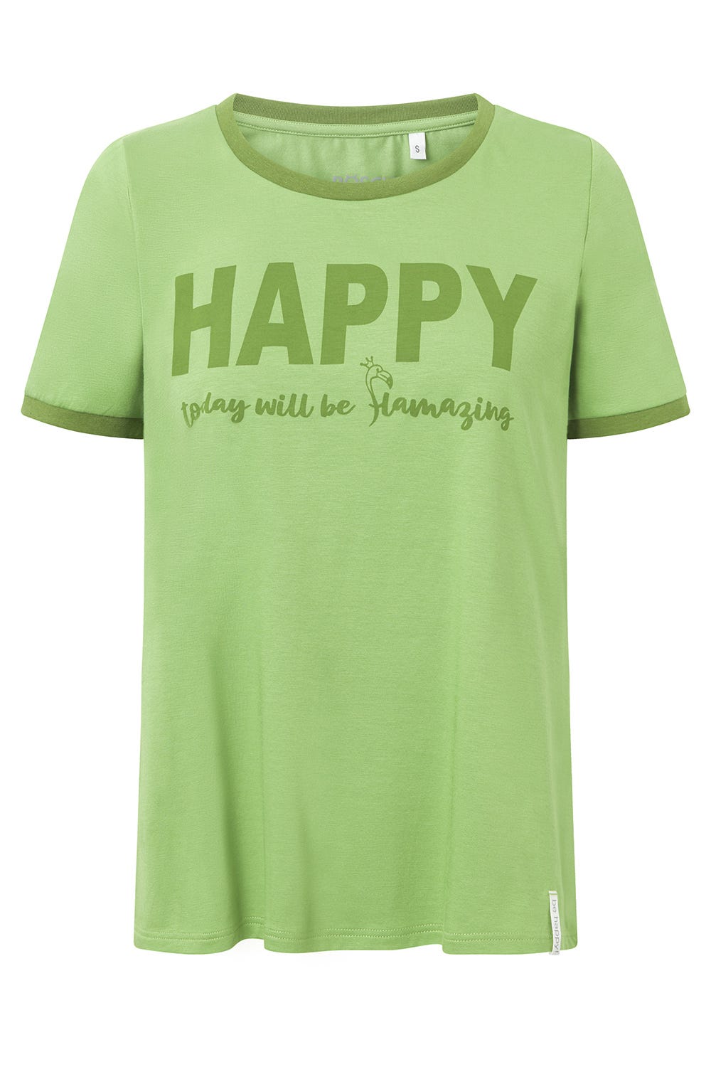 r-sch-be-happy-shirt-kurzarm-gr-n-flamingo-print image 2