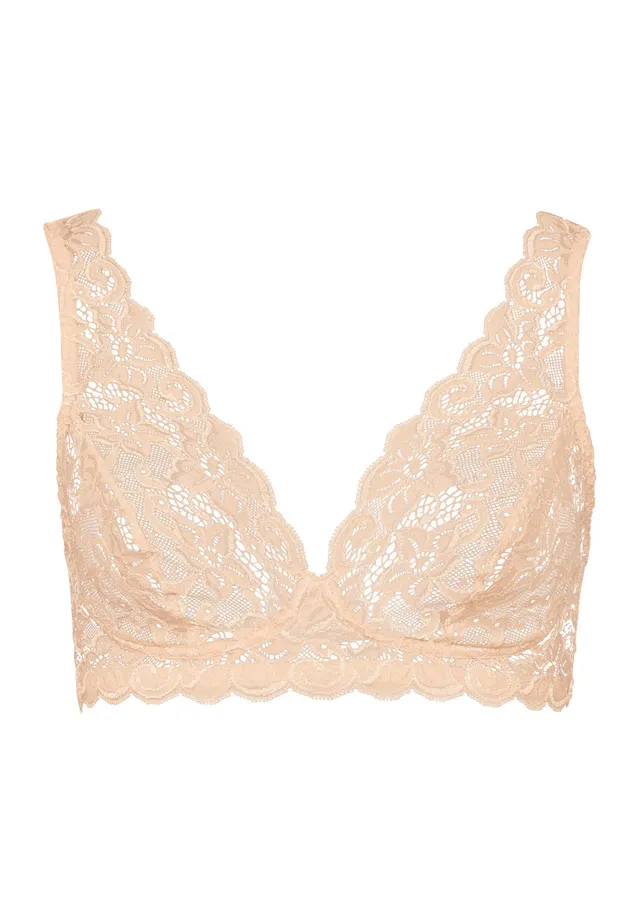 hanro-moments-soft-cup-bh-071465-soft-bh-beige-spitze-ohne-b-gel image 1