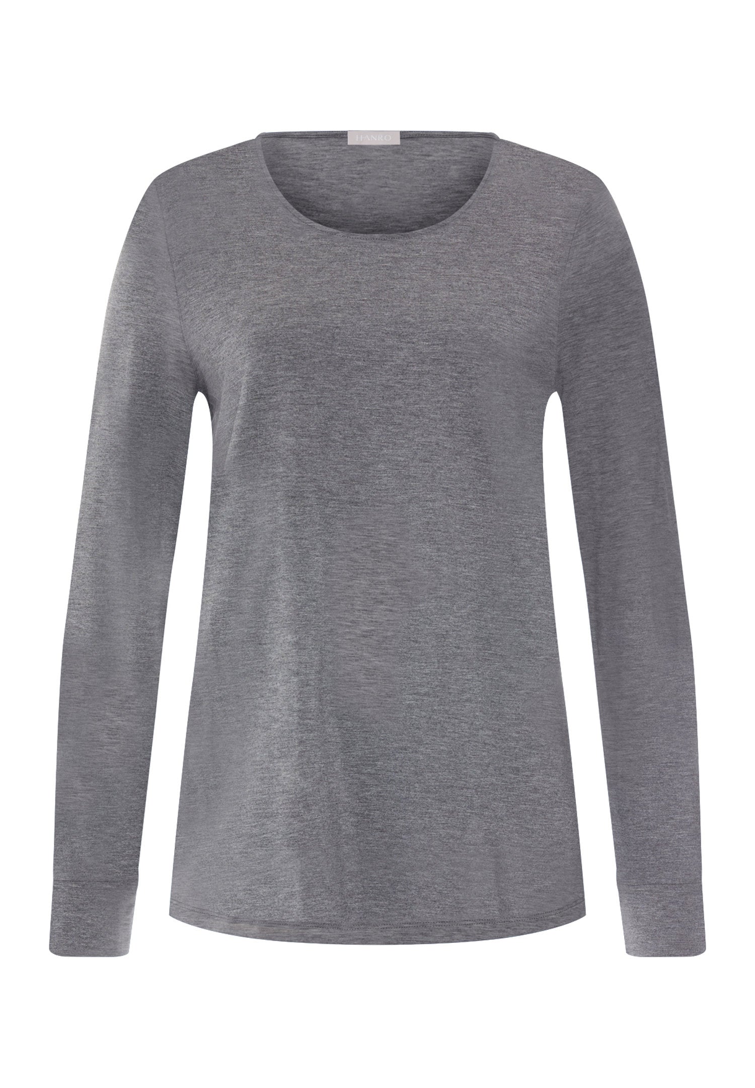 hanro-natural-elegance-langarm-shirt-stone-melange image 1