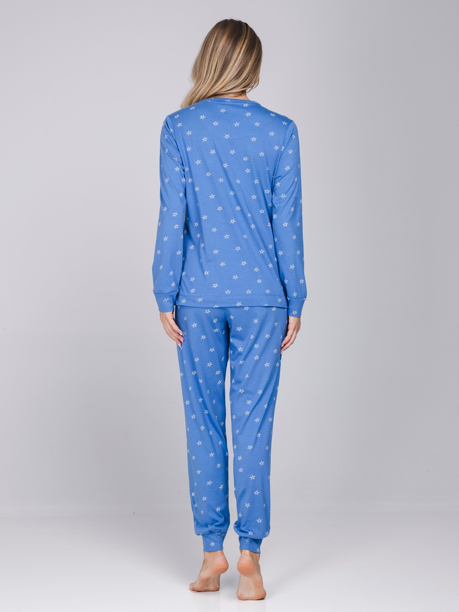myrebelle-starry-nights-pyjama-blau-sterne-bio-baumwolle image 4