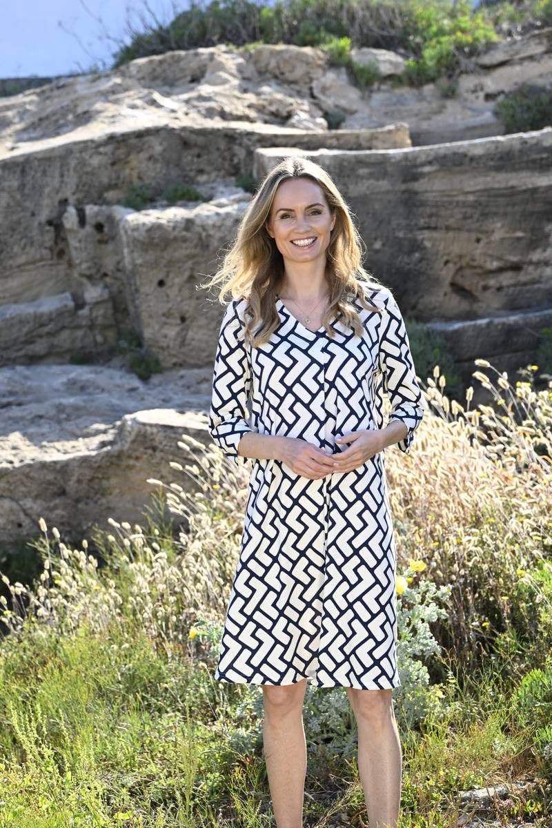 ringella-cherie-line-freizeitkleid-v-ausschnitt-3-4-arm-muster image 3
