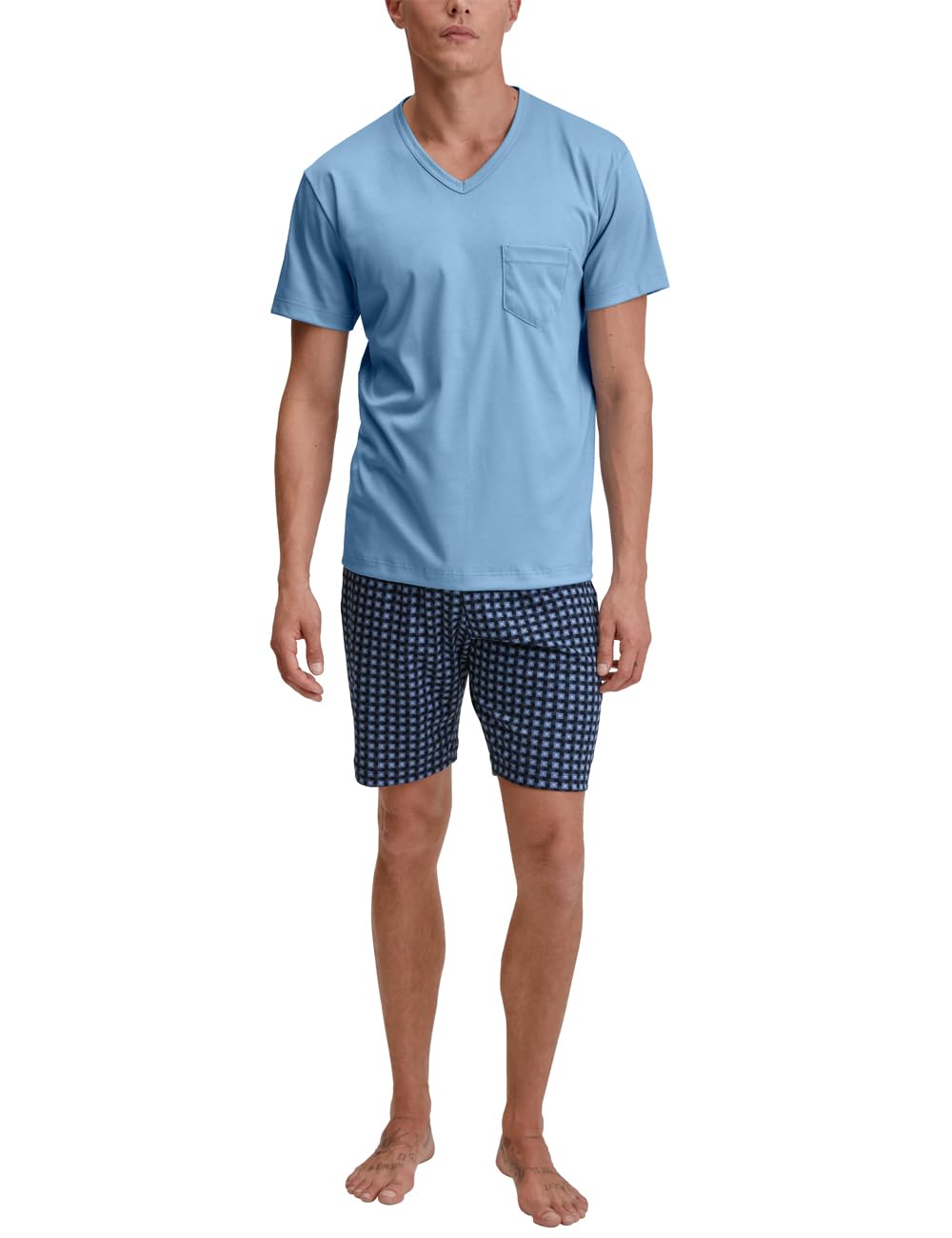 calida-relax-streamline-kurz-pyjama-herren-kurzarm-baumwolle image 7