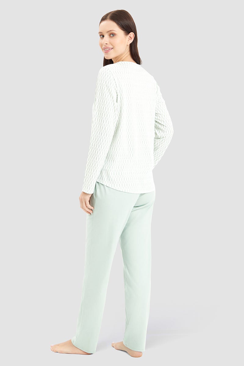 r-sch-be-happy-pyjama-lang-langarm-gr-n-grafikprint image 3