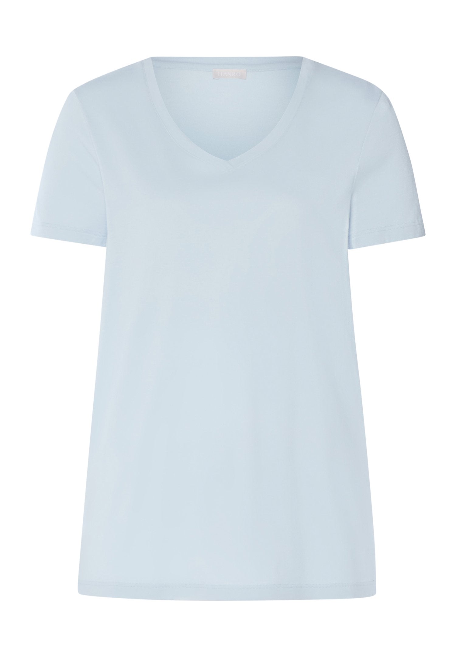 hanro-sleep-lounge-shirt-watery-blue-kurzarm-modal image 1