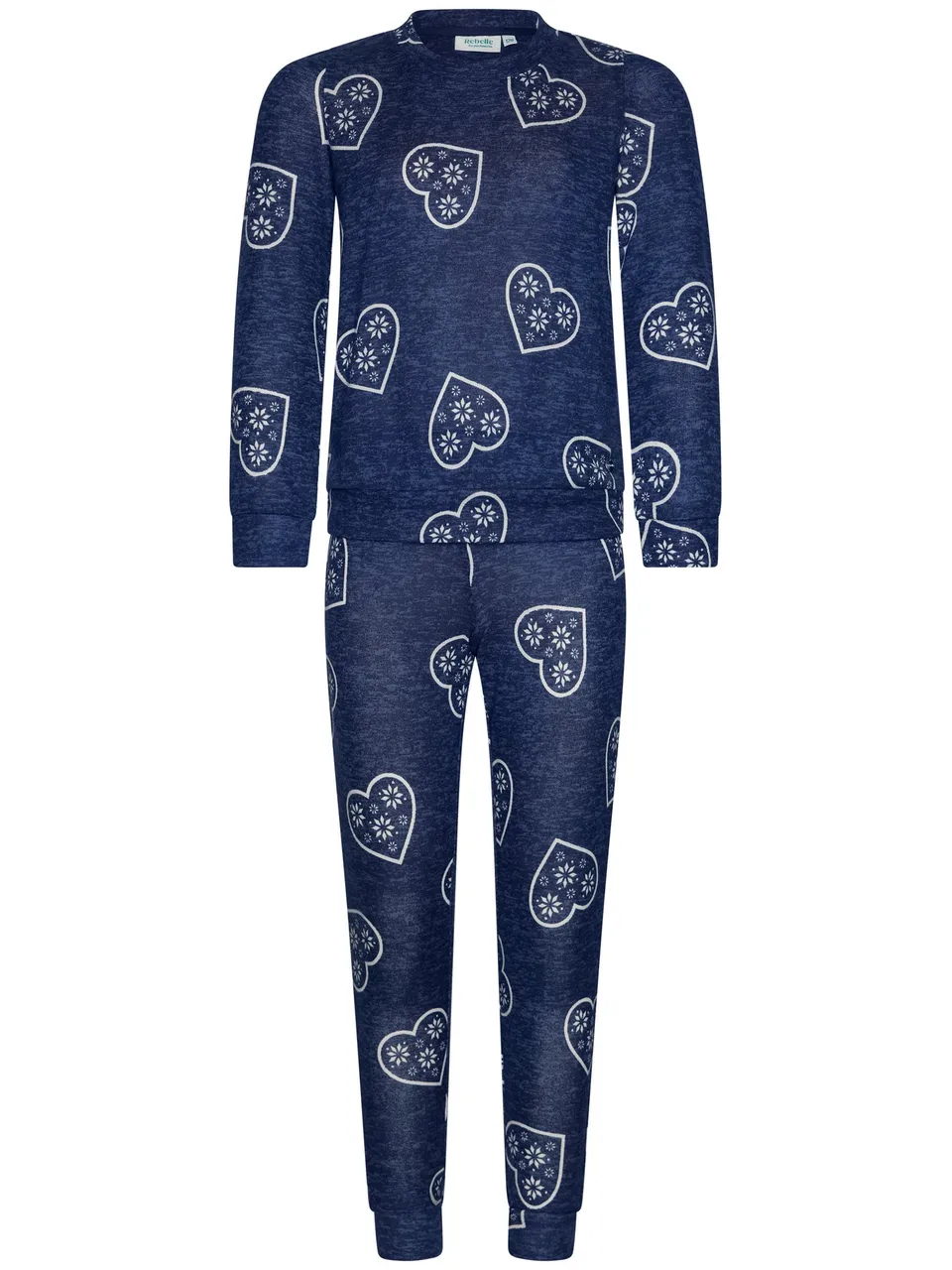 pastunette-rebelle-aspen-ski-pyjama-blau-m-dchen-lang image 1