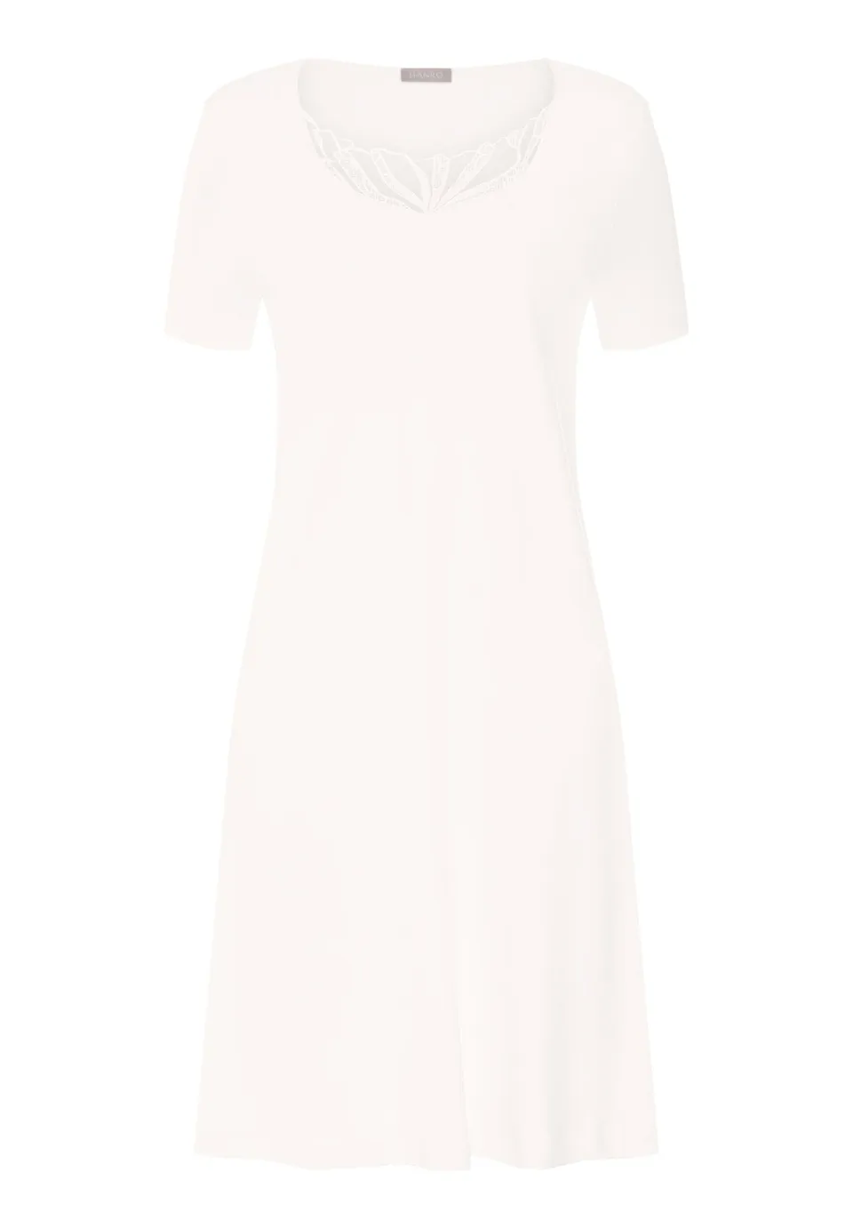 hanro-rosaria-nachthemd-100cm-kurzarm-off-white-stickerei image 1