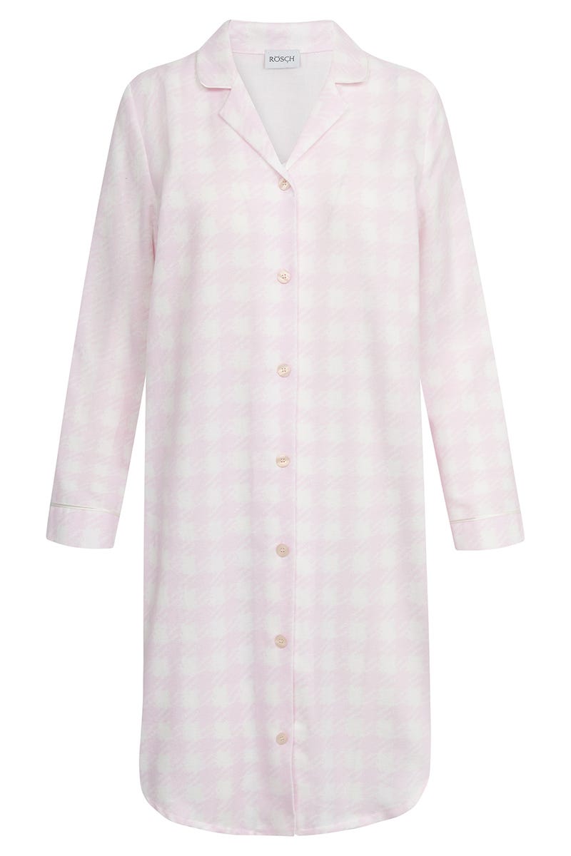 r-sch-be-happy-nachthemd-knielang-flanell-rosa-baumwolle image 2