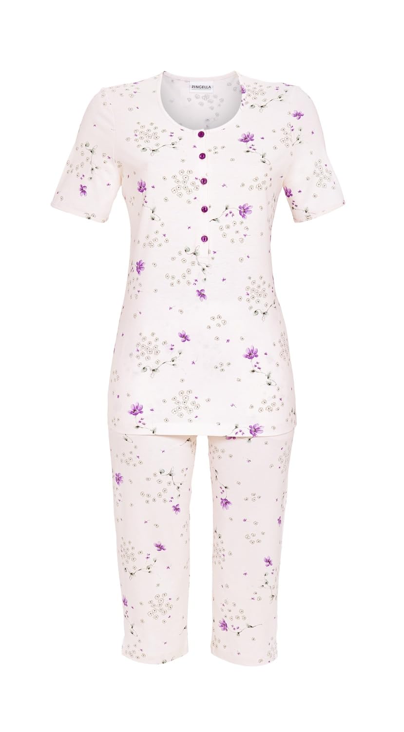 ringella-pyjama-mit-caprihose-schlafanzug-set-damen image 1