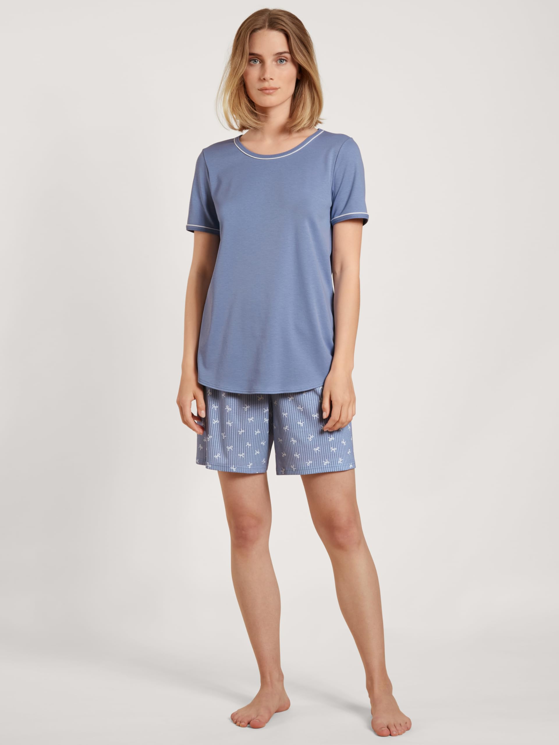 calida-sweet-dreams-pyjamaset-damen-kurz-blau image 2