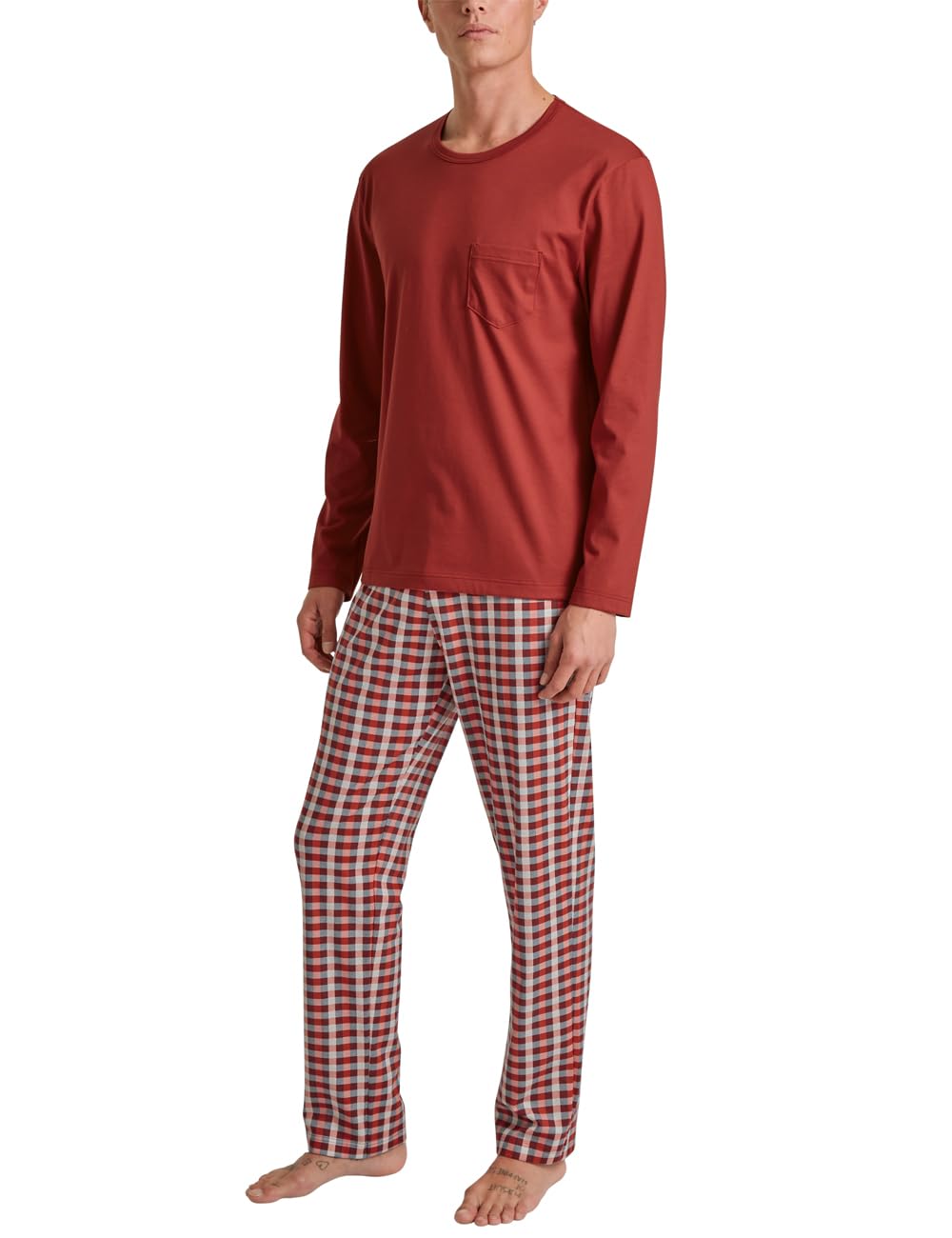 calida-relax-imprint-kurz-pyjama-herren-cascade-blue-baumwolle image 4