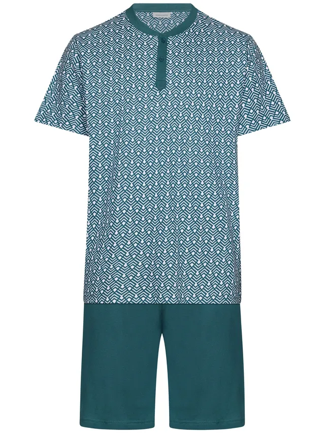 pastunette-green-motion-shortama-pyjama-gr-n-baumwolle image 1