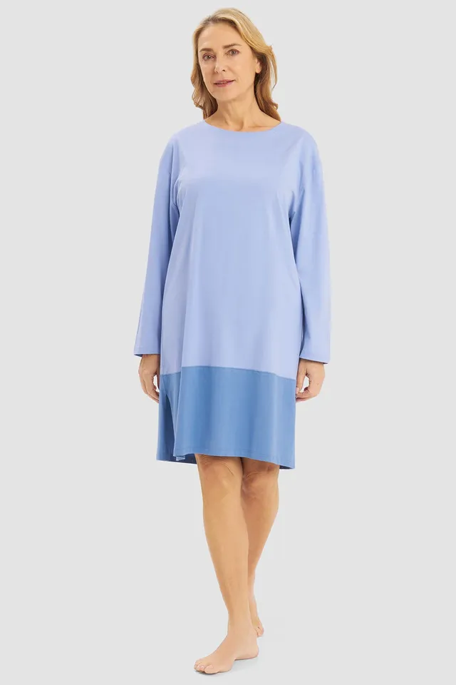 r-sch-be-happy-nachthemd-knielang-colourblocking-blau-2 image 1