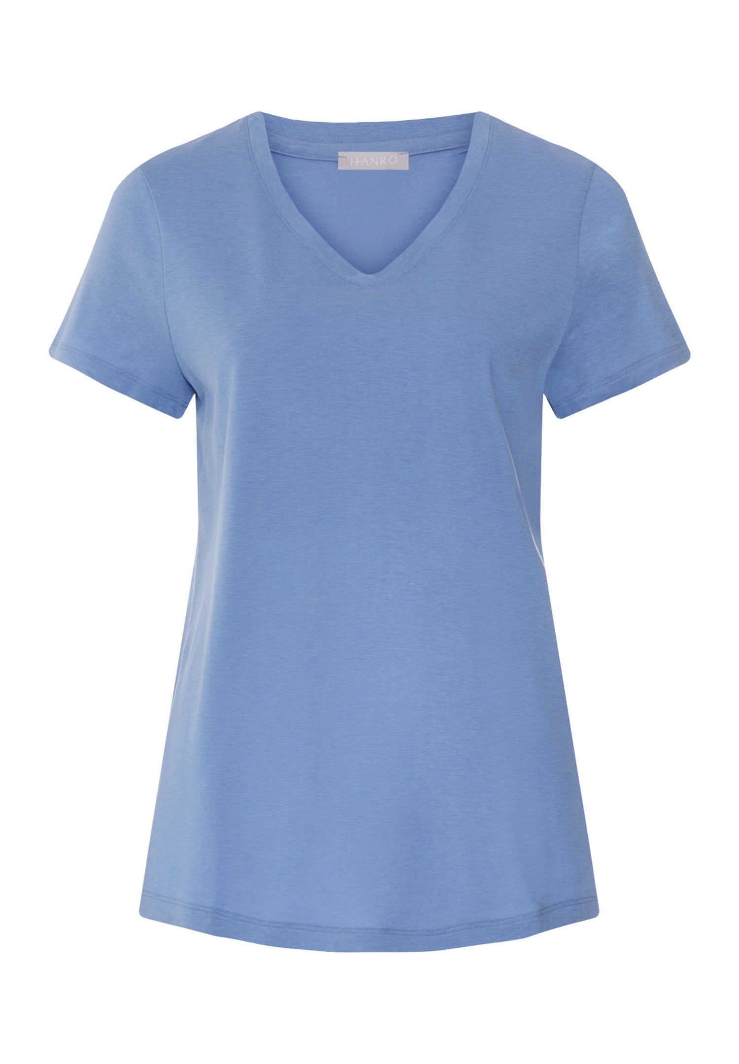 hanro-sleep-lounge-kurzarm-shirt-bluebird-tencel-modal image 1