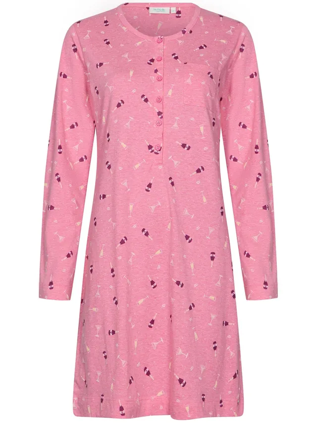 rebelle-cin-cin-nachthemd-rosa-champagner-baumwolle-langarm image 1