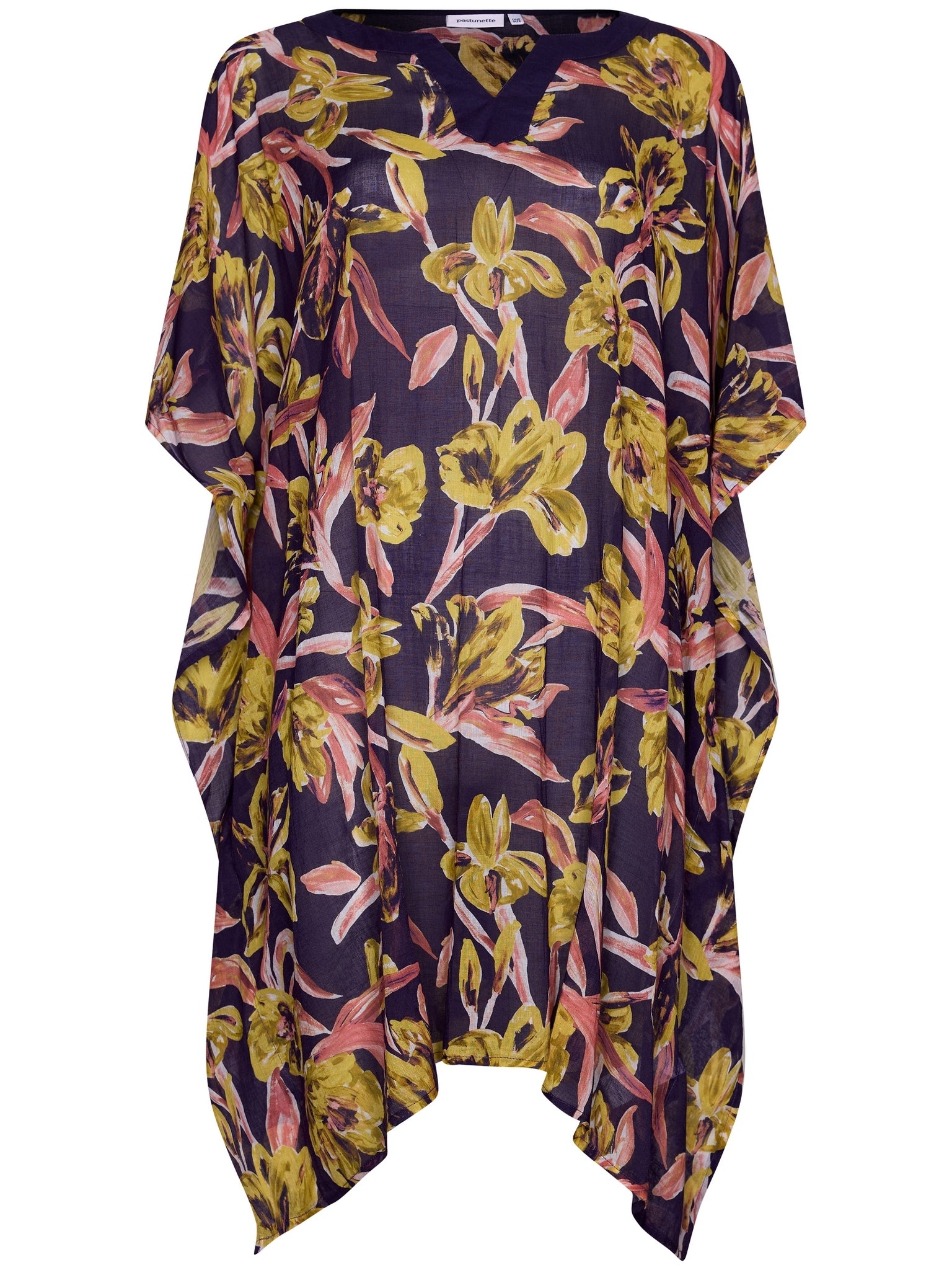 pastunette-iris-cover-up-lila-blumenprint-baumwolle image 1