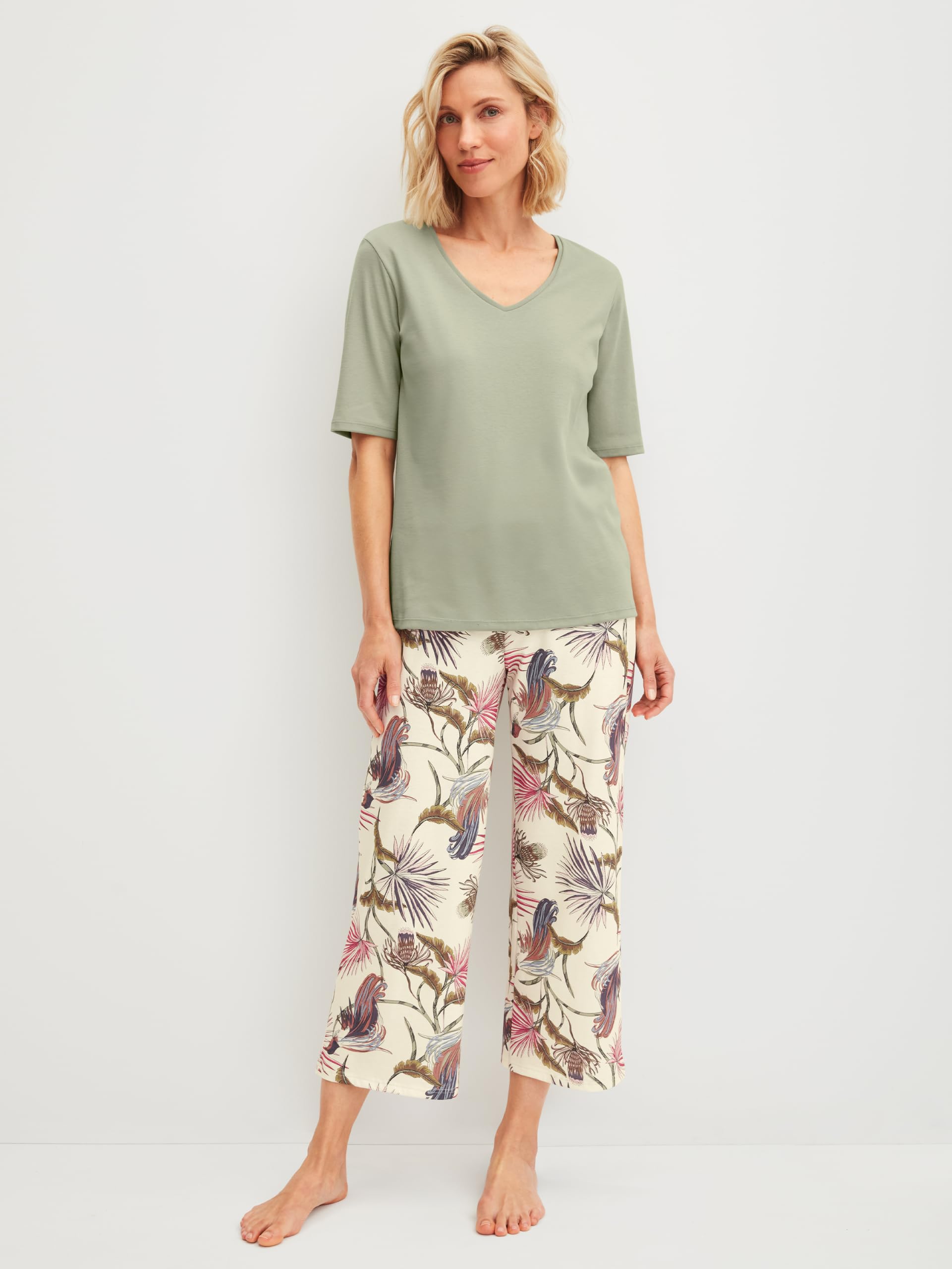 calida-favourites-lounge-damen-t-shirt-kurzarm-tea-green image 3
