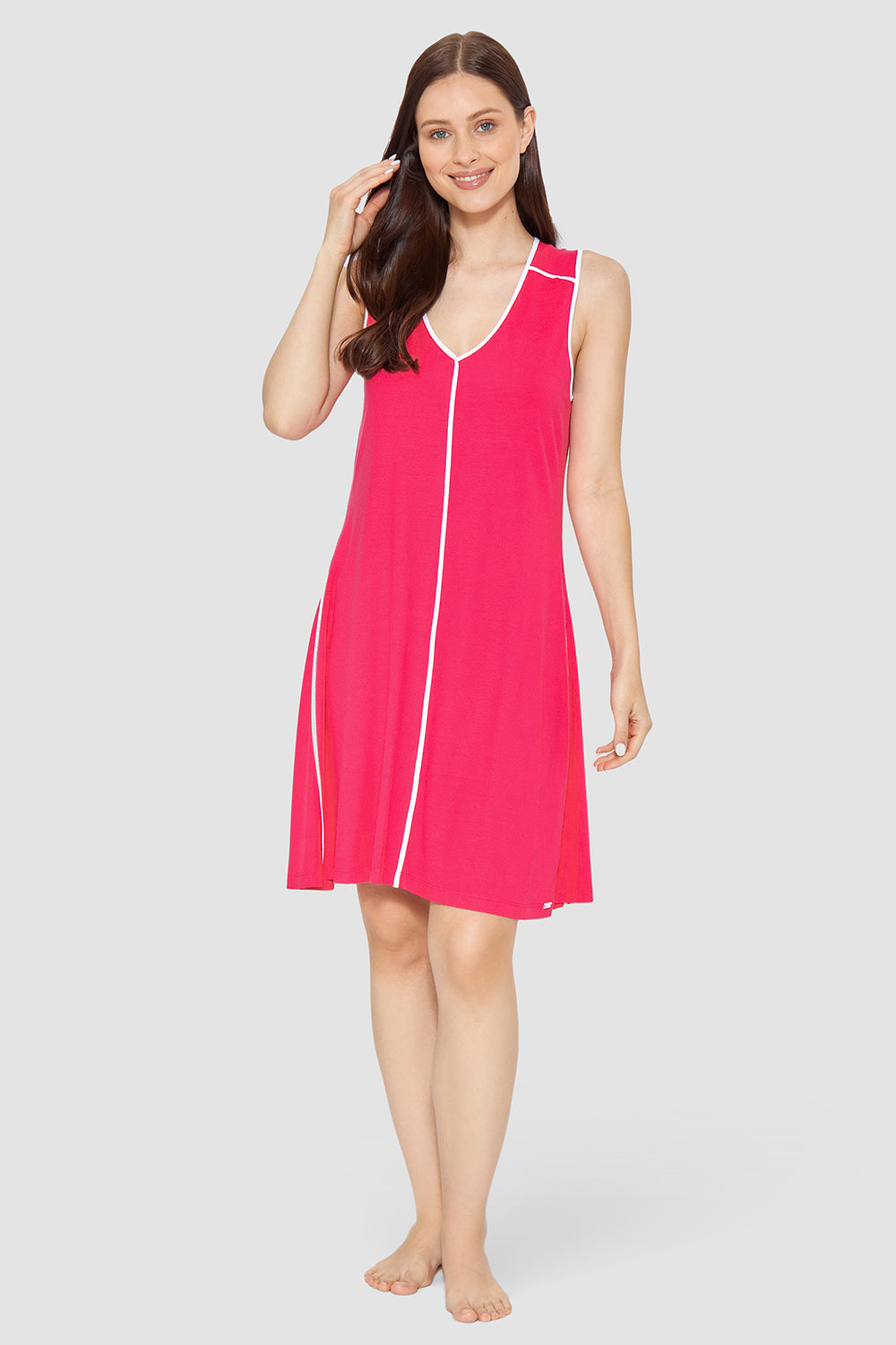 r-sch-be-happy-strandkleid-knielang-pink-v-ausschnitt-2 image 1