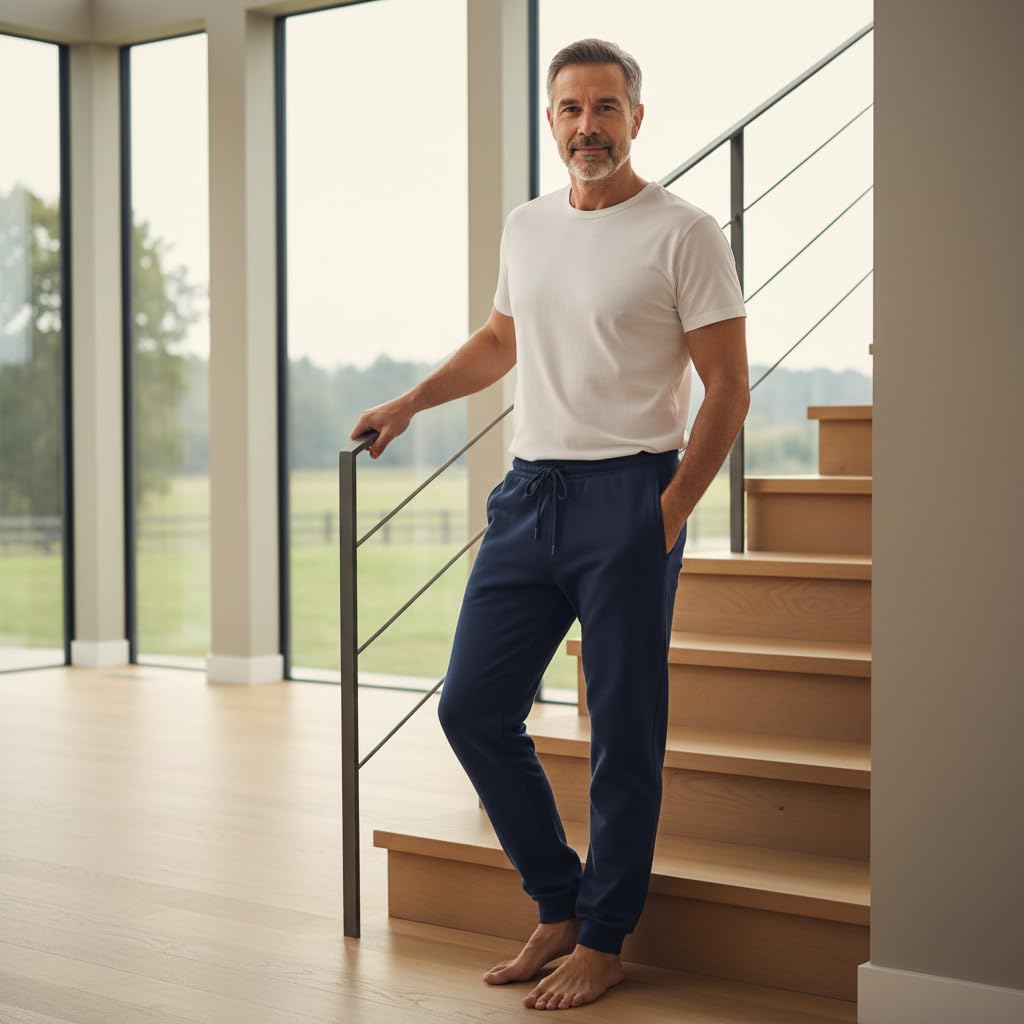ringella-women-men-herren-loungehose-blue-navy-46-baumwolle image 3