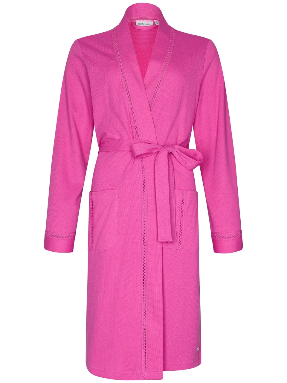 pastunette-pink-dream-bademantel-rosa-waffel-spitze image 1