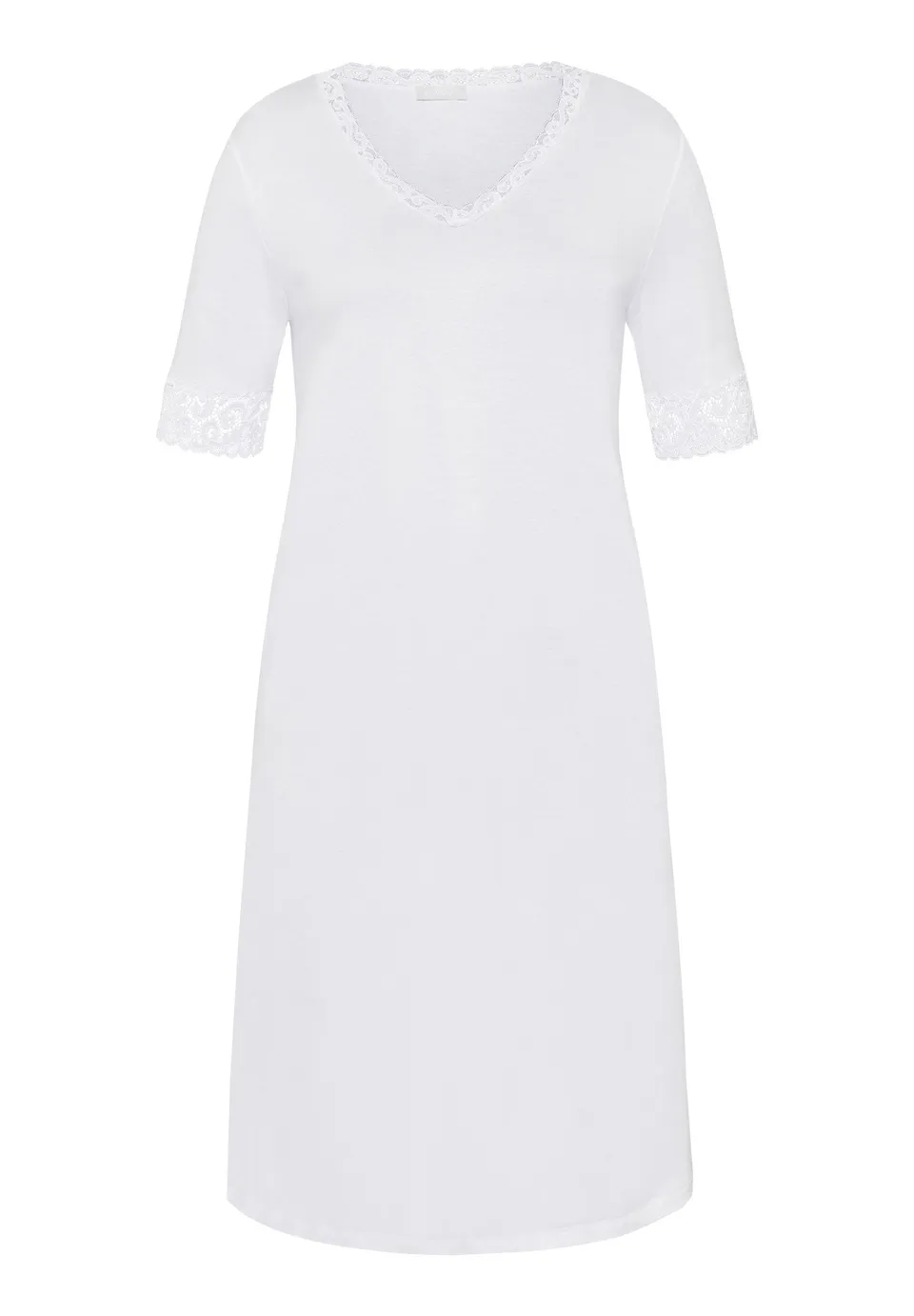 hanro-moments-s-slv-nightdress-nachthemd-wei-baumwolle-100cm image 1