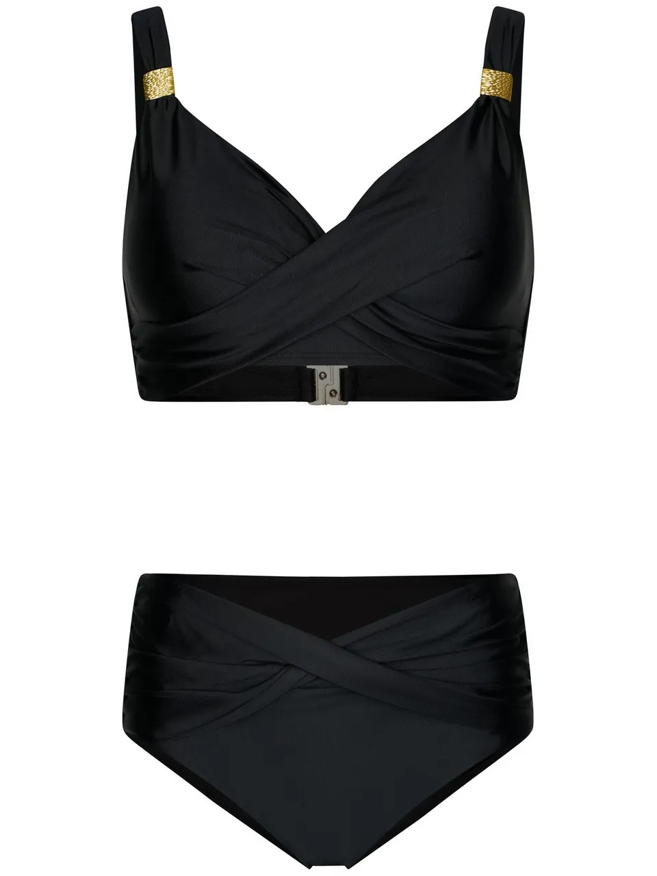 pastunette-glow-bikini-schwarz-gold-wickel-high-waist image 1