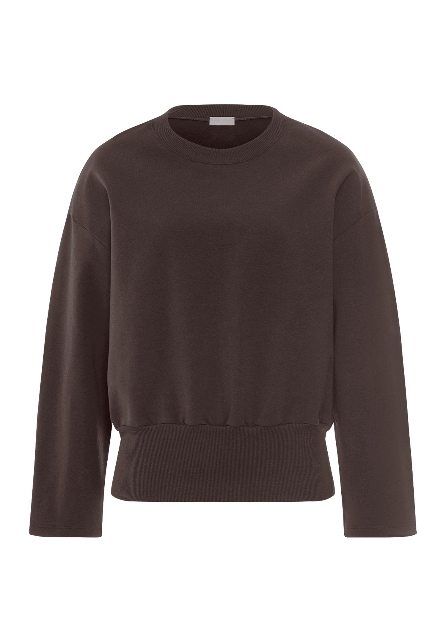 hanro-natural-living-sweatshirt-078934-dark-mocha-baumwolle image 1