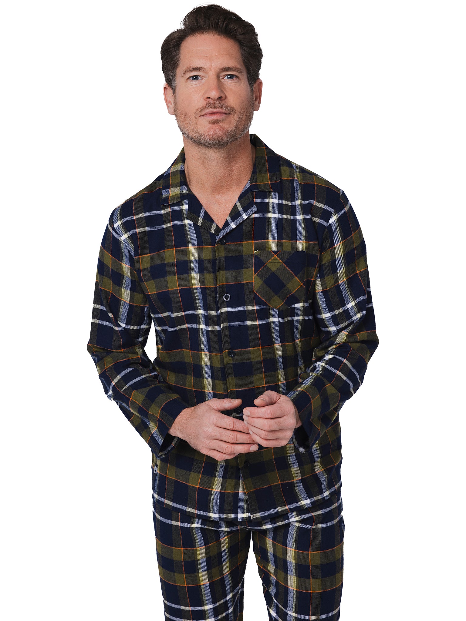 pastunette-adventure-pyjama-dunkelblau-kariert-flanell-baumwolle image 5