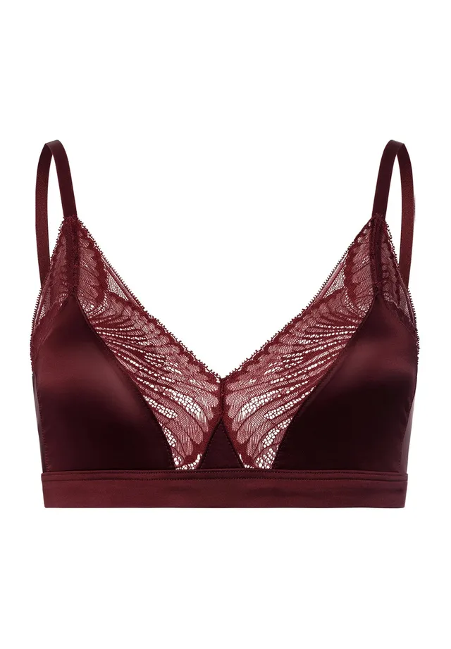 hanro-lilith-soft-cup-bra-damen-vivid-brown-spitze-bh-viskose image 1