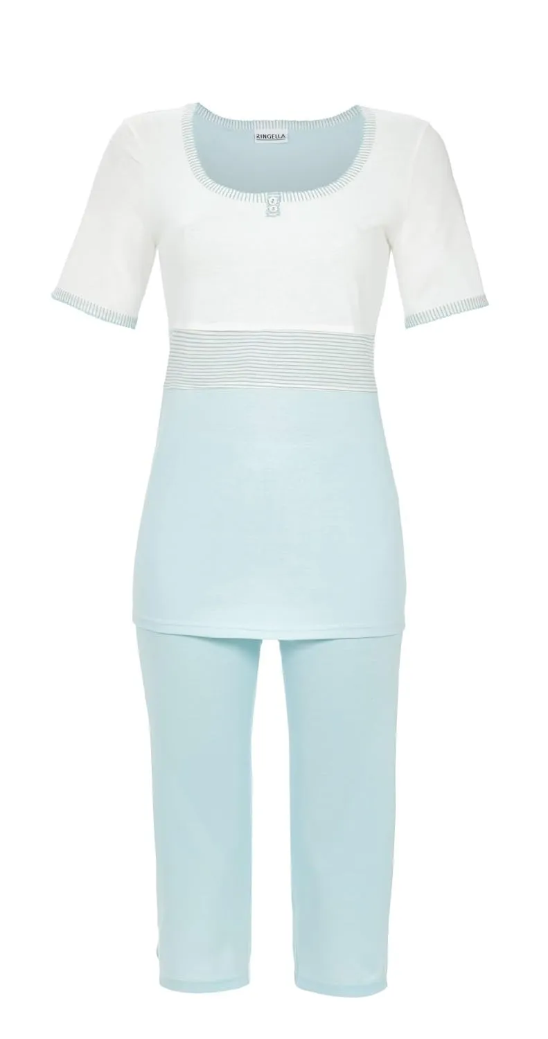 ringella-women-schlafanzug-capri-kurzarm-baumwolle-modal image 1